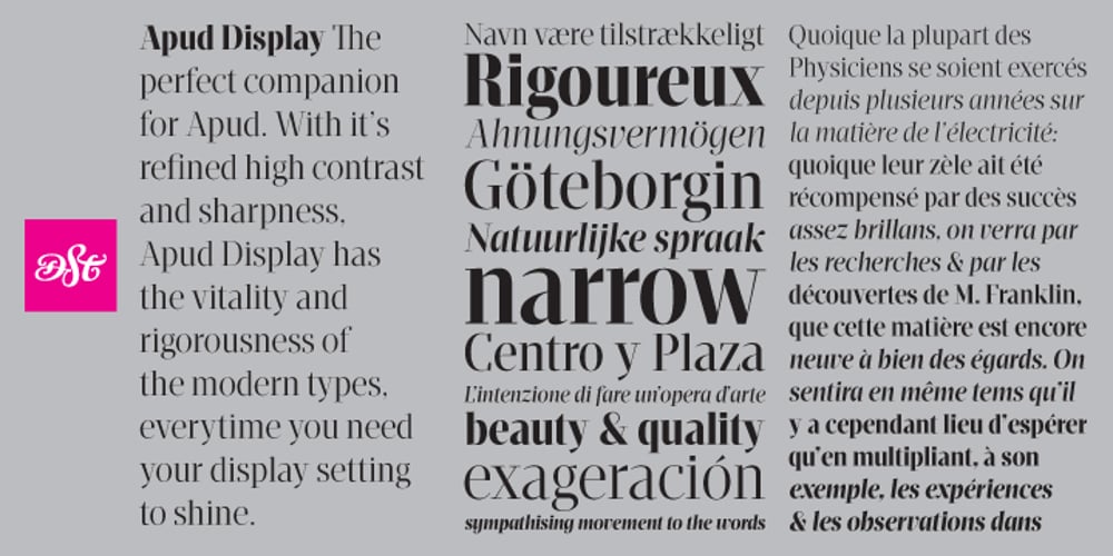 Apud Display font