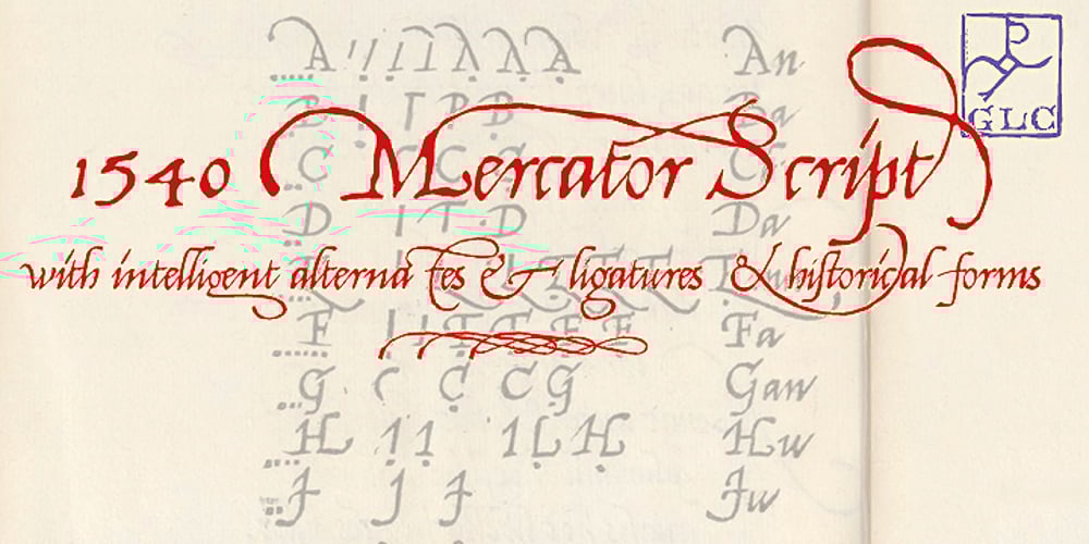 1540 Mercator Script font