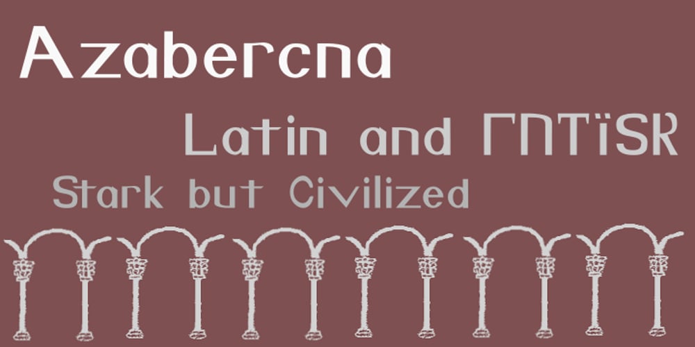 Azabercna font