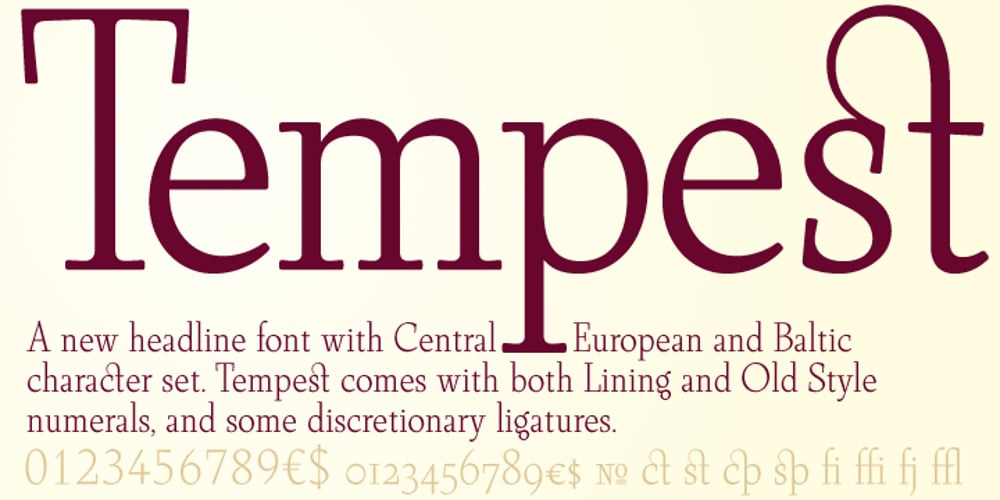 Tempest font