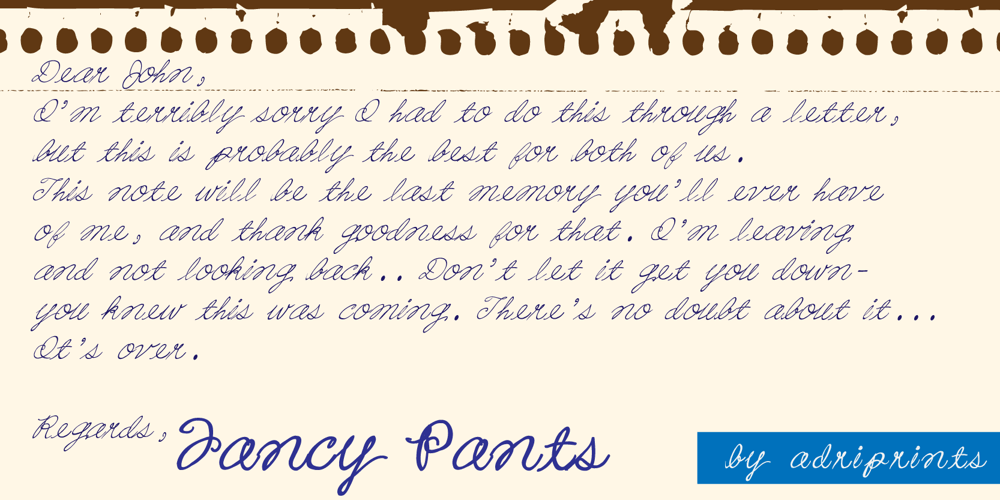 FancyPants font