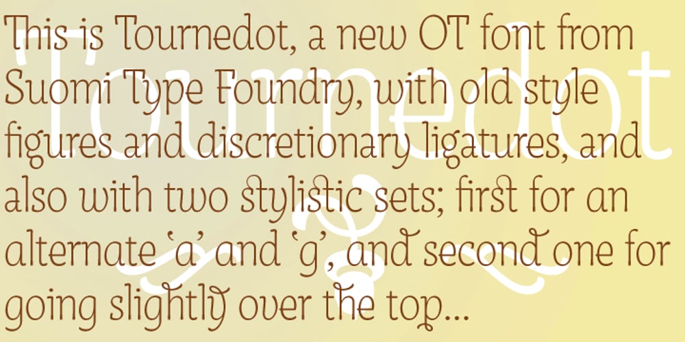 Tournedot font