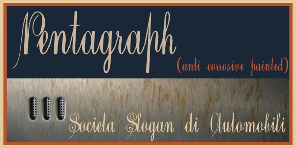 Pentagraph font