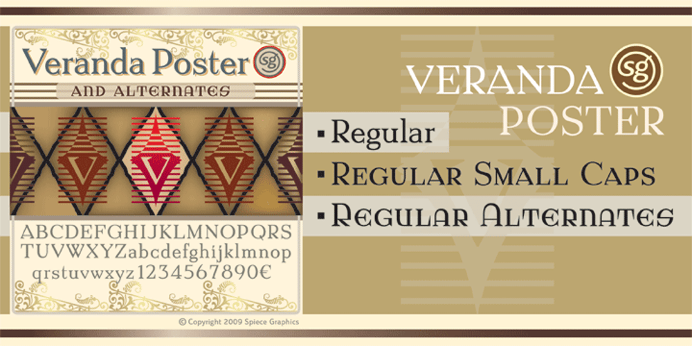 Veranda Poster SG font