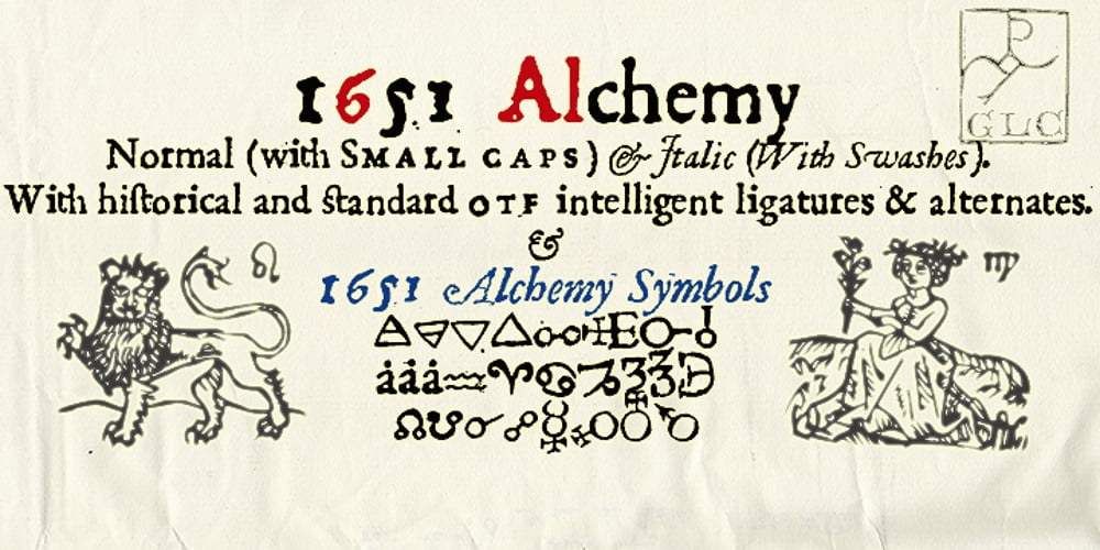 1651 Alchemy font