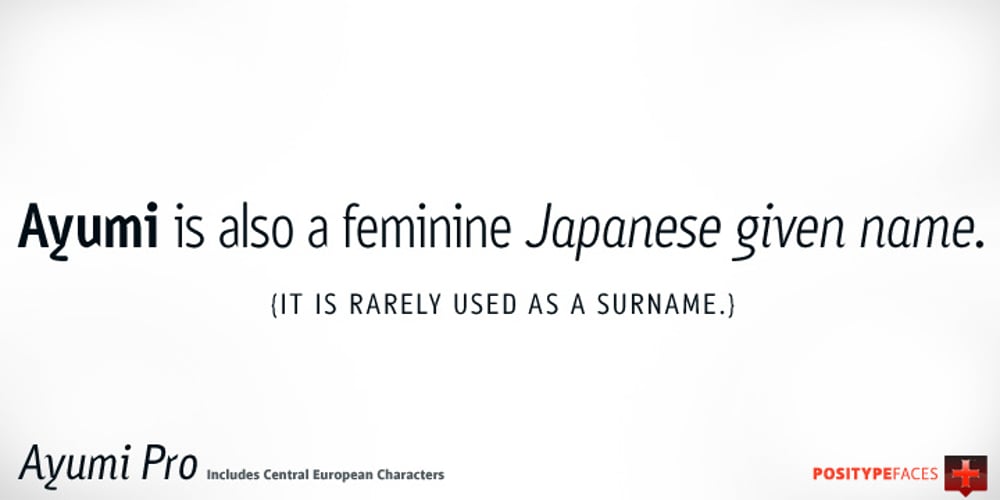 Ayumi Pro font
