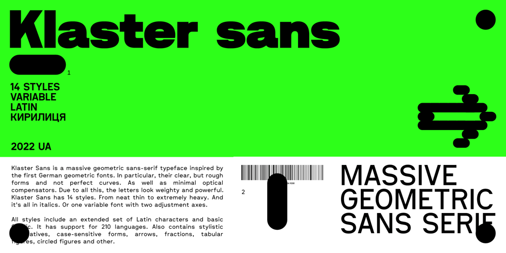 Klaster Sans font