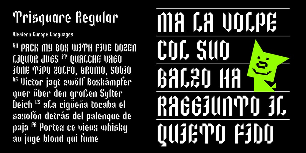 Trisquare font