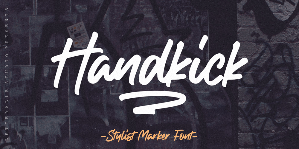 Handkick font