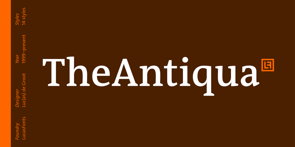TheAntiqua font