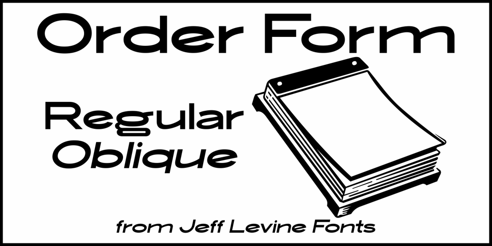 Order Form JNL font