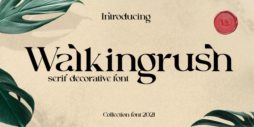 Walkingrush font