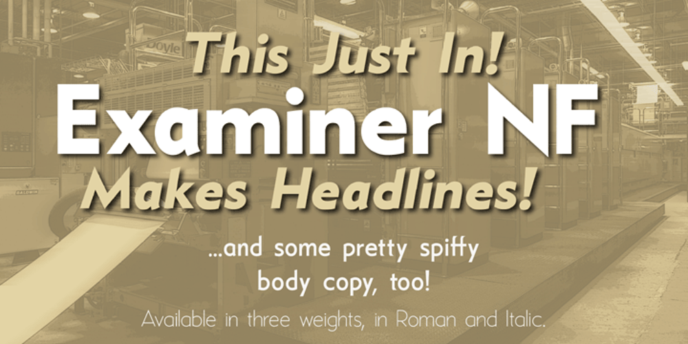 Examiner NF font