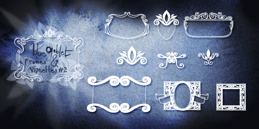 Blue Goblet Frames and Vignettes #2 font