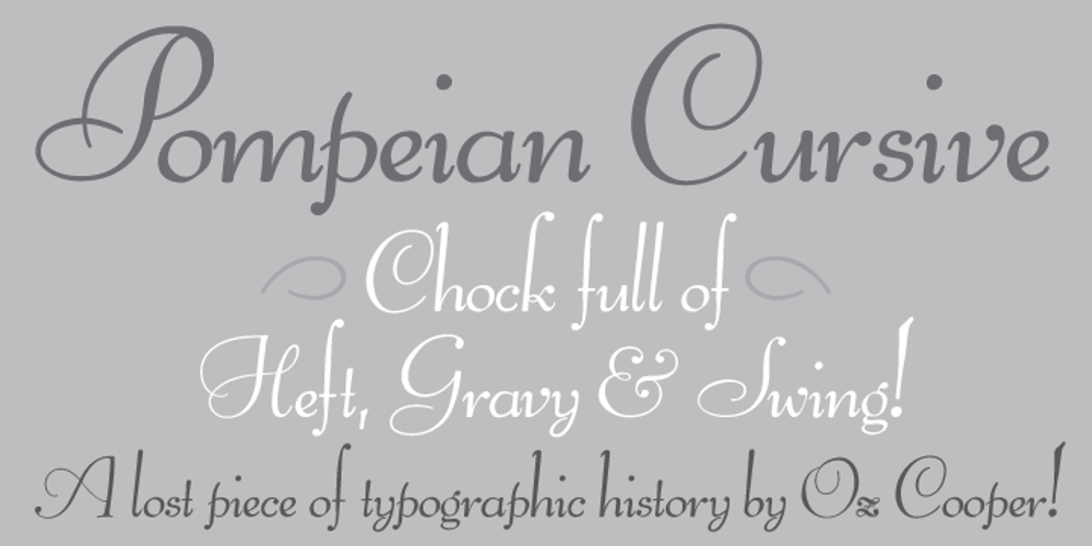 Pompeian Cursive font