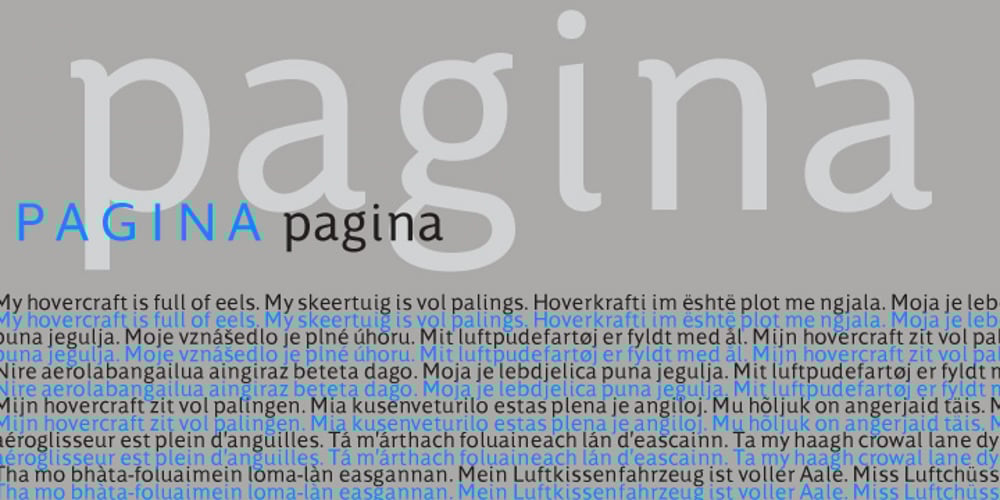 Pagina font