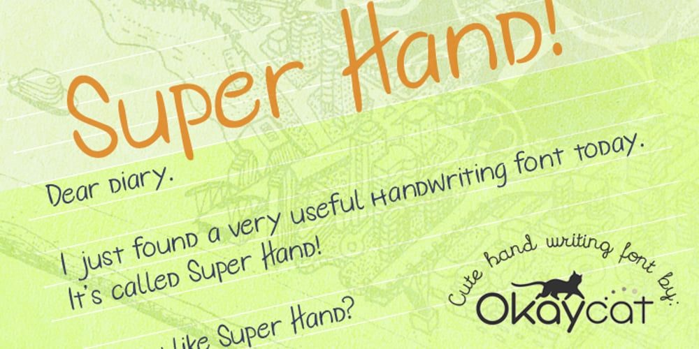 Super Hand font