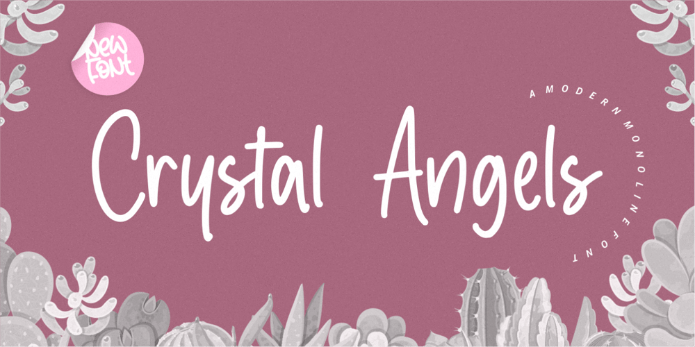 Crystal Angles font