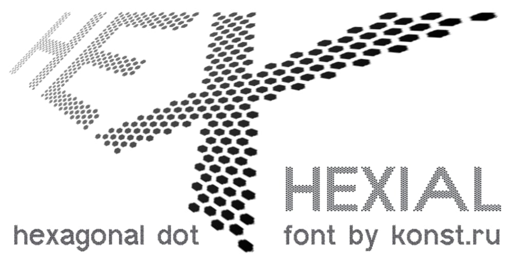 Hexial font
