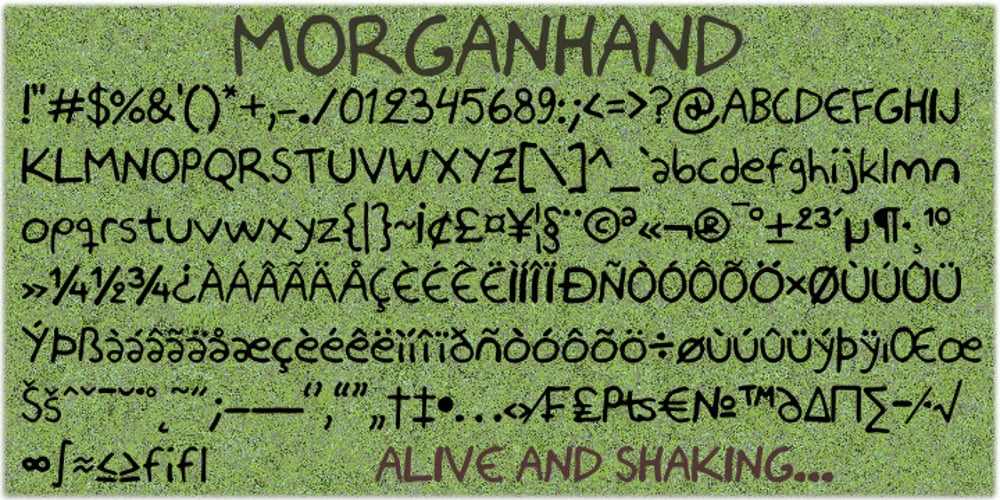Morganhand font