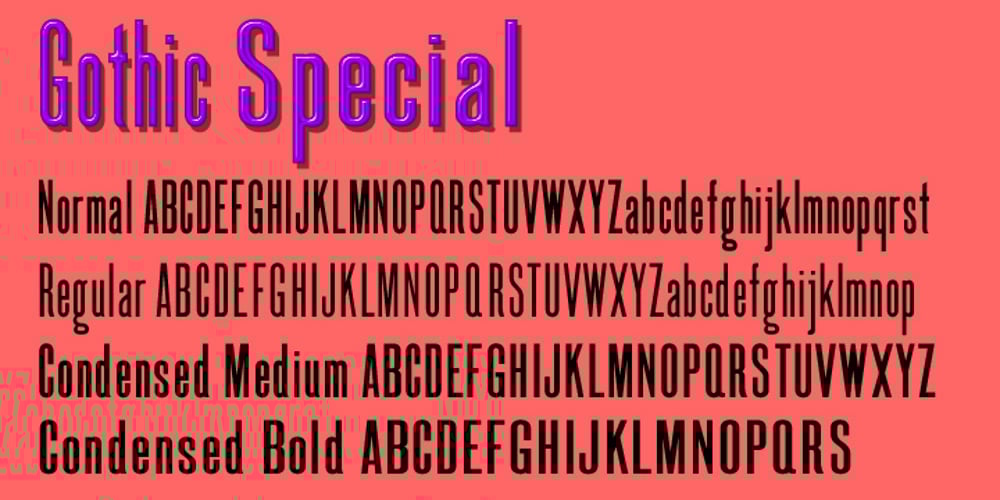 Gothic Special font