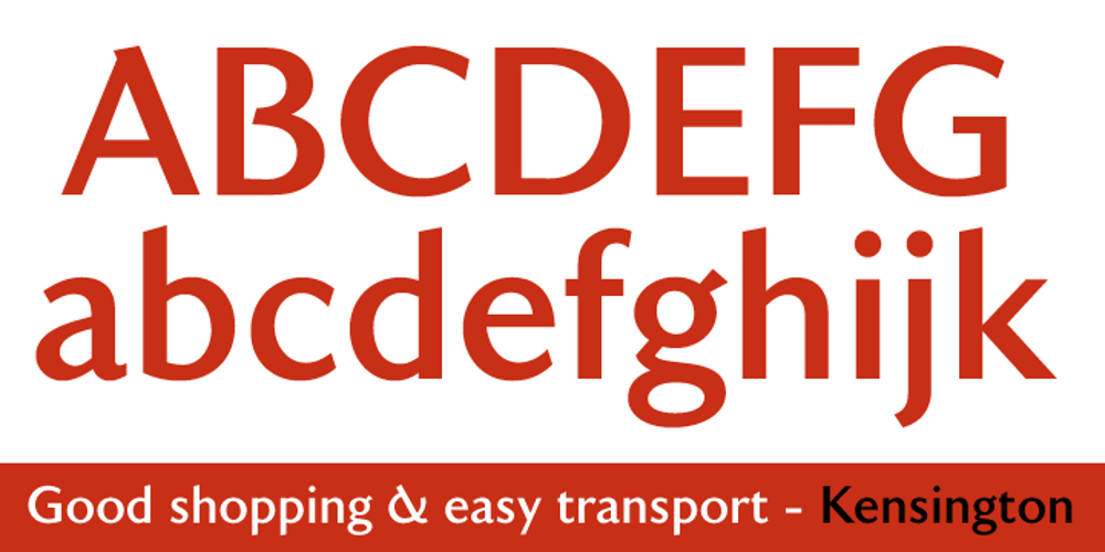Kensington font