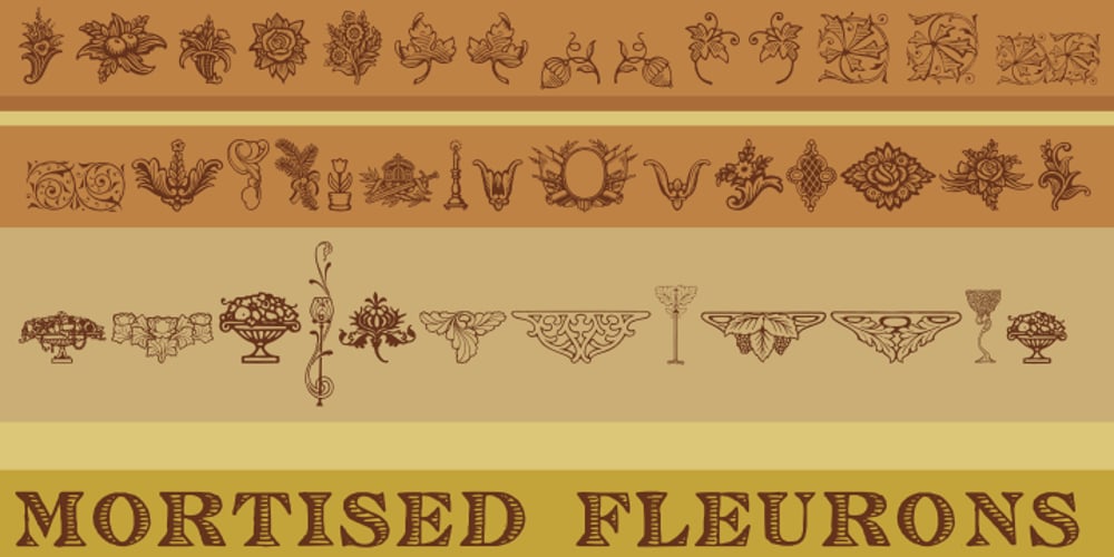 Mortised Fleurons font
