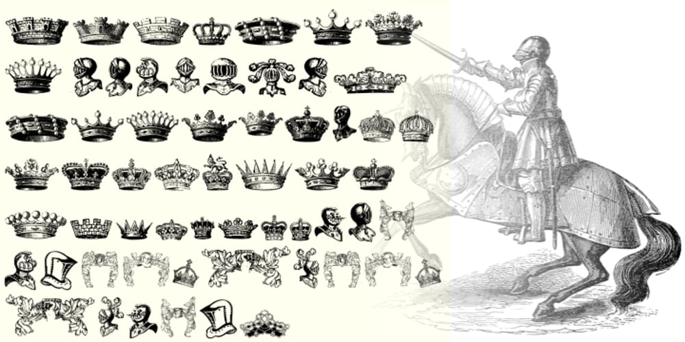 Stahlhelme Und Kronen font