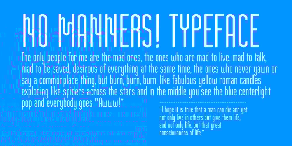 No Manners font