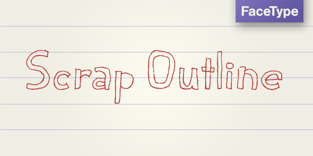Scrap Outline font