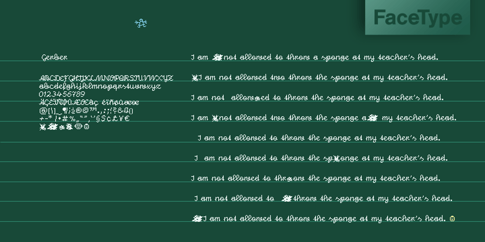 Gerber font