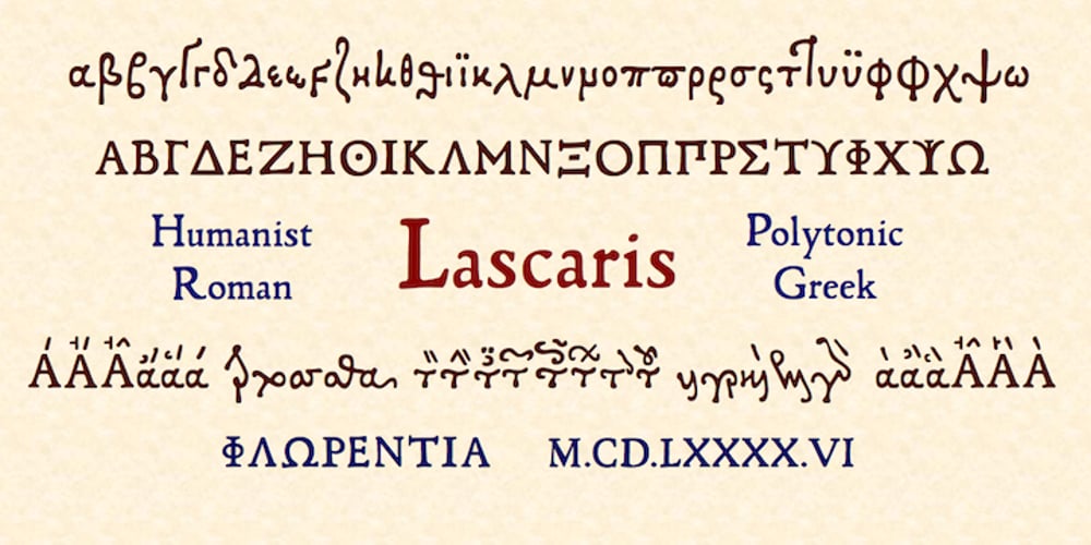 Lascaris font