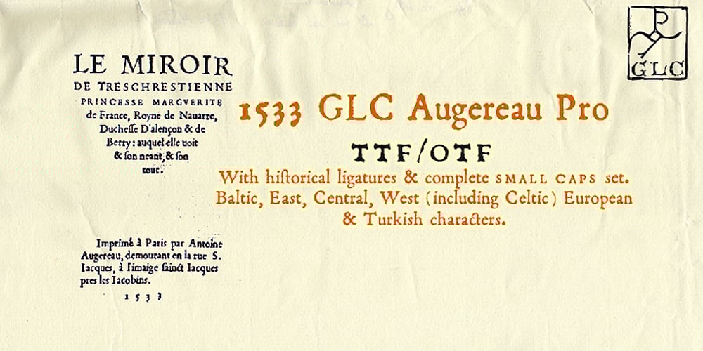 1533 GLC Augereau Pro font