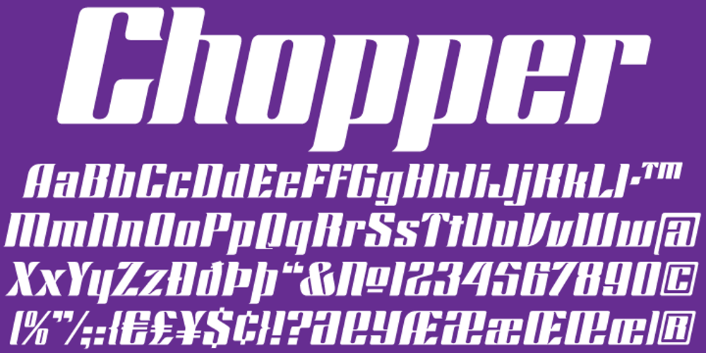 Chopper font