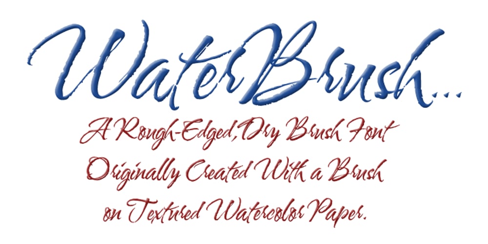 Water Brush font