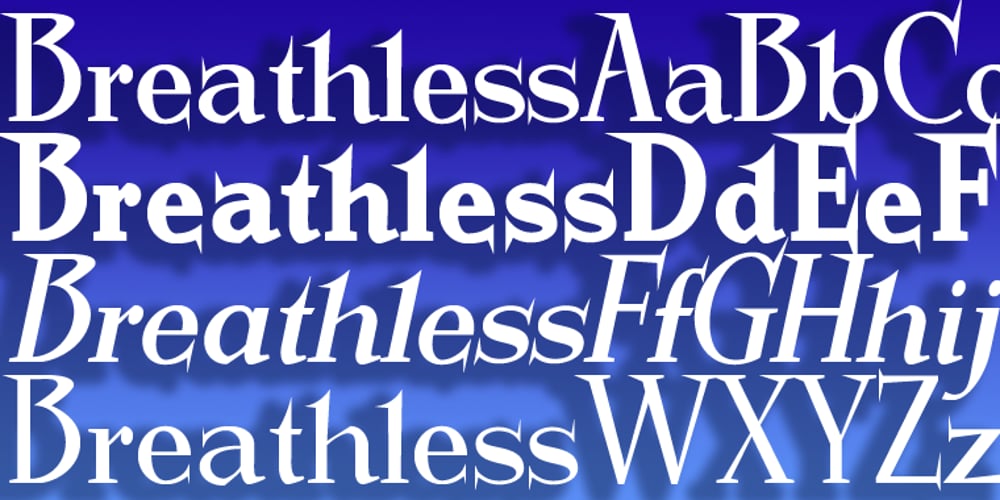 Breathless font
