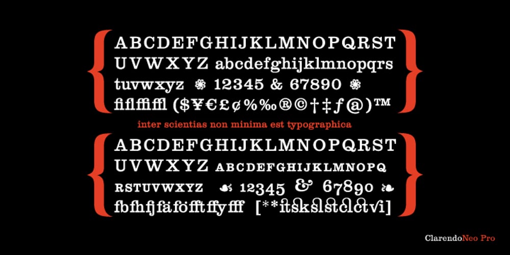 ClarendoNeo font