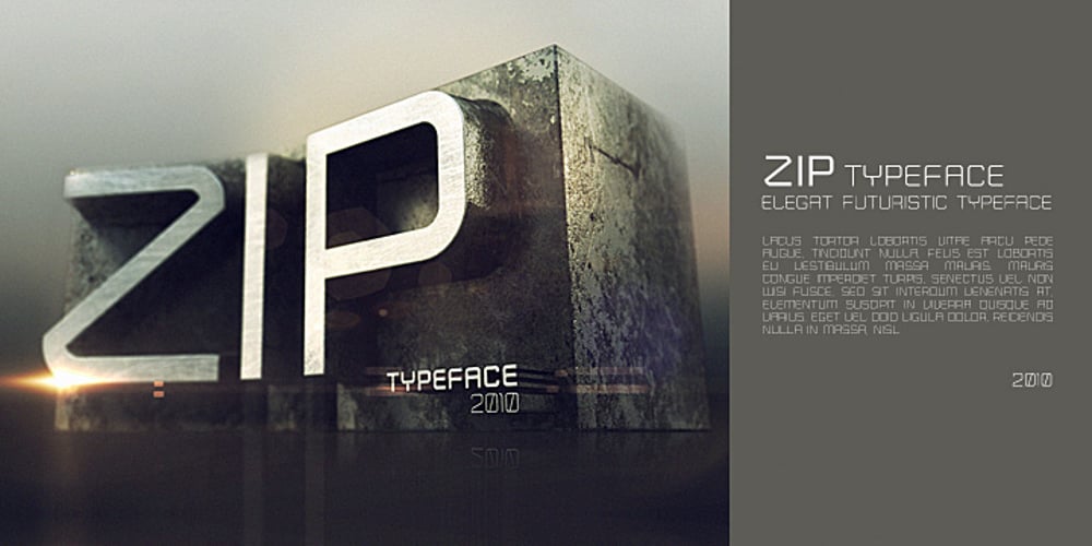 Zip Typeface font