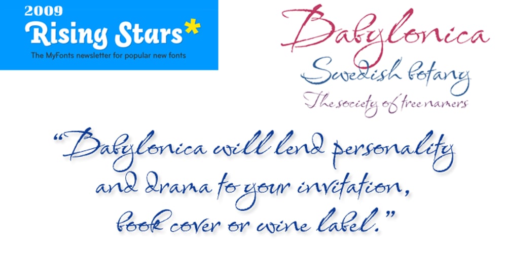 Babylonica font