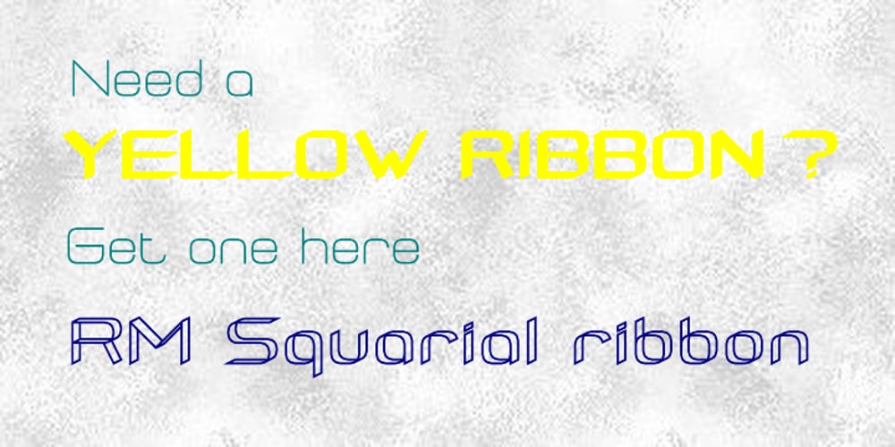 RM Squarial Ribbon font