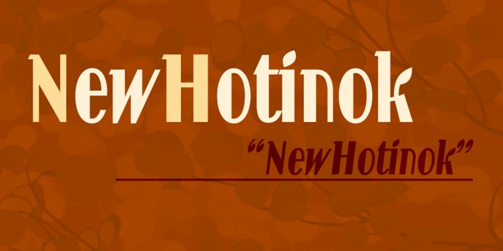 New Hotinok 2D font