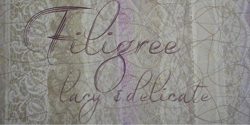 Filigree font