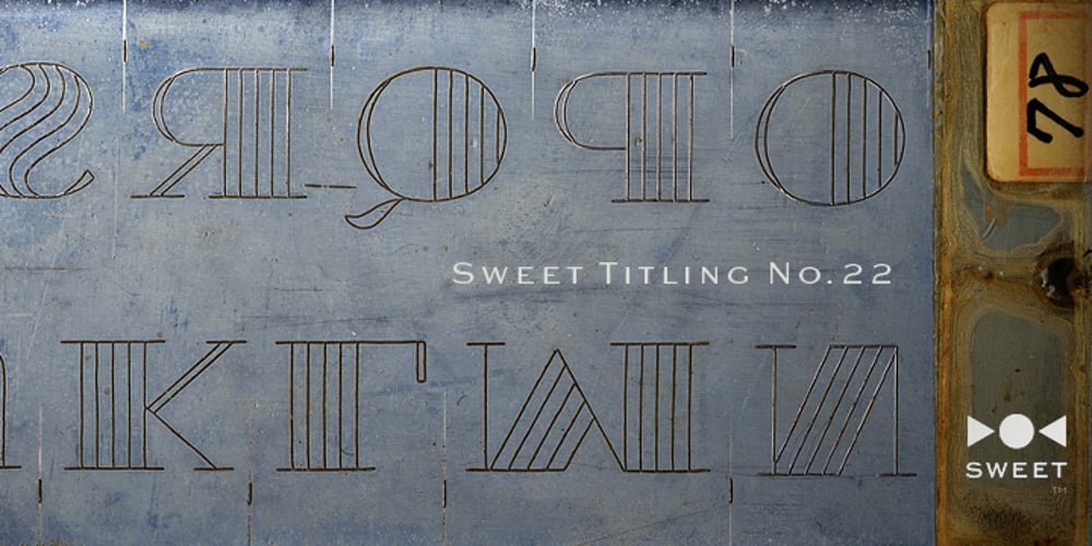 Sweet Titling No. 22 font