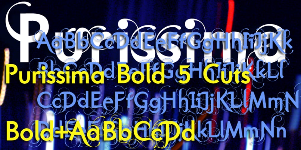 Purissima Bold font