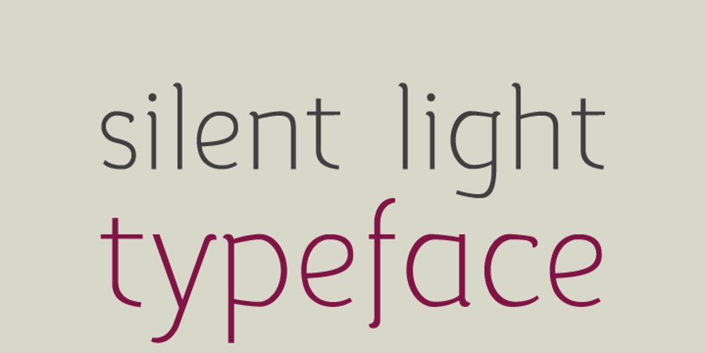 Silent font