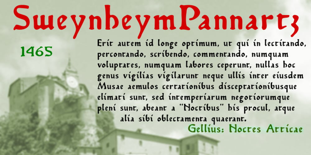 Sweynheym Pannartz font