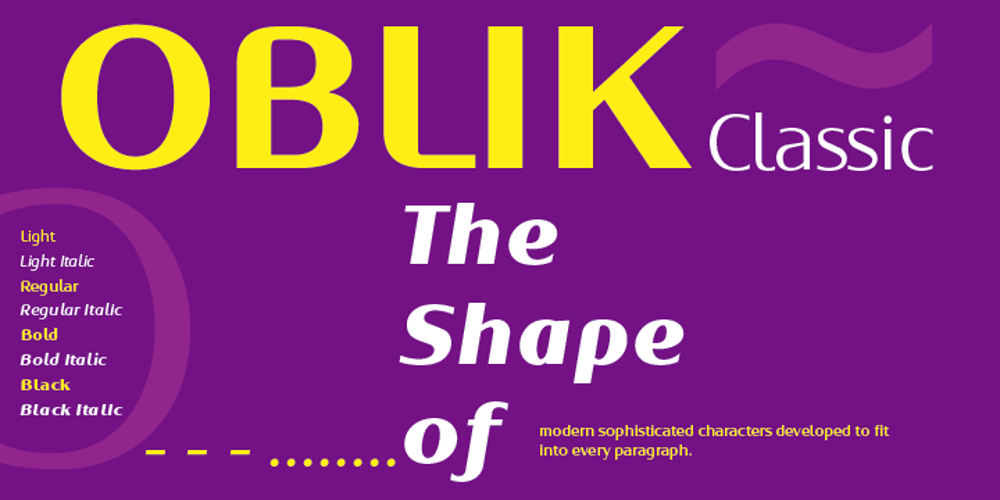 Oblik Classic font