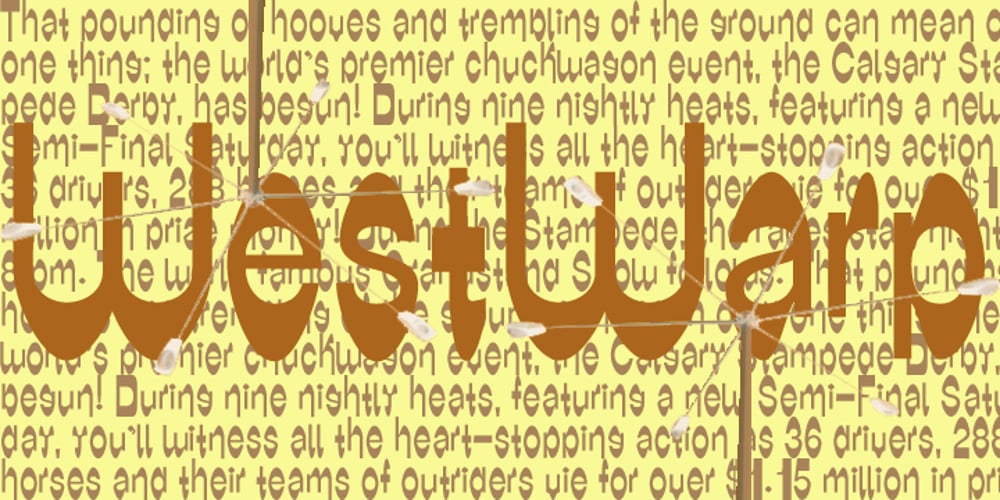WestWarp font