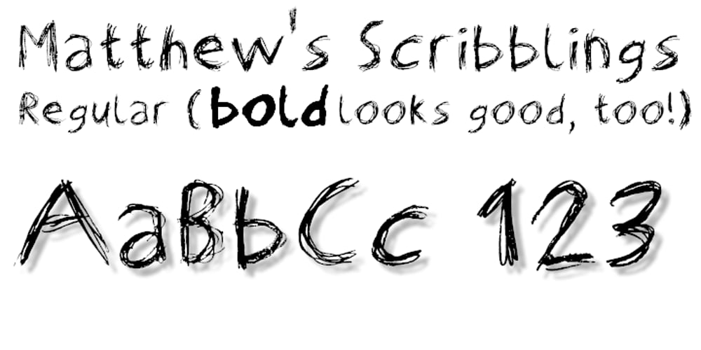 Matthew’s Scribblings font