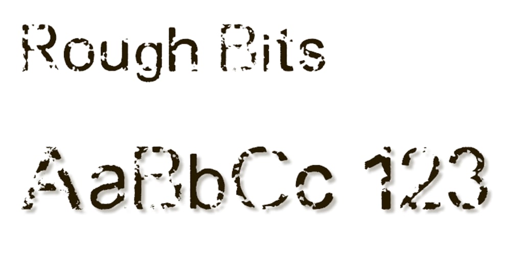 Rough Bits font